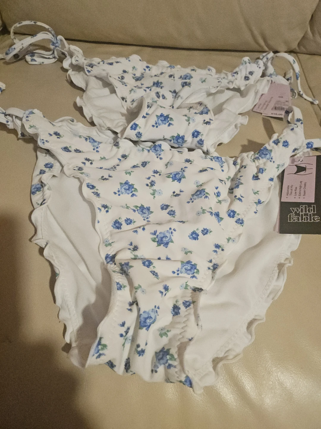 2 Wild Fable Blue Floral Bikini Bottoms