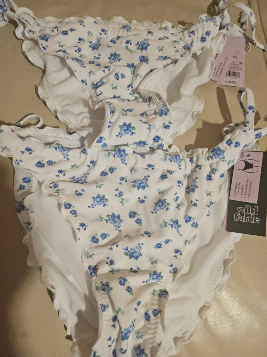 2 Wild Fable Blue Floral Bikini Bottoms - photo 2