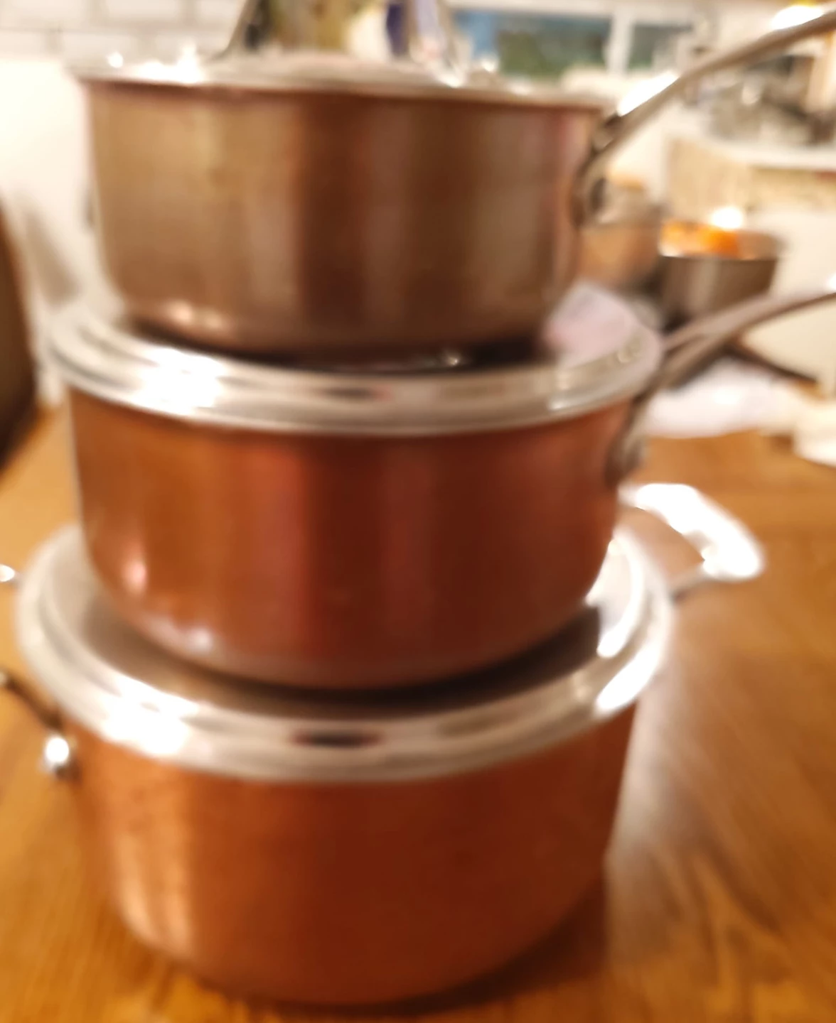 Copper Pots Set