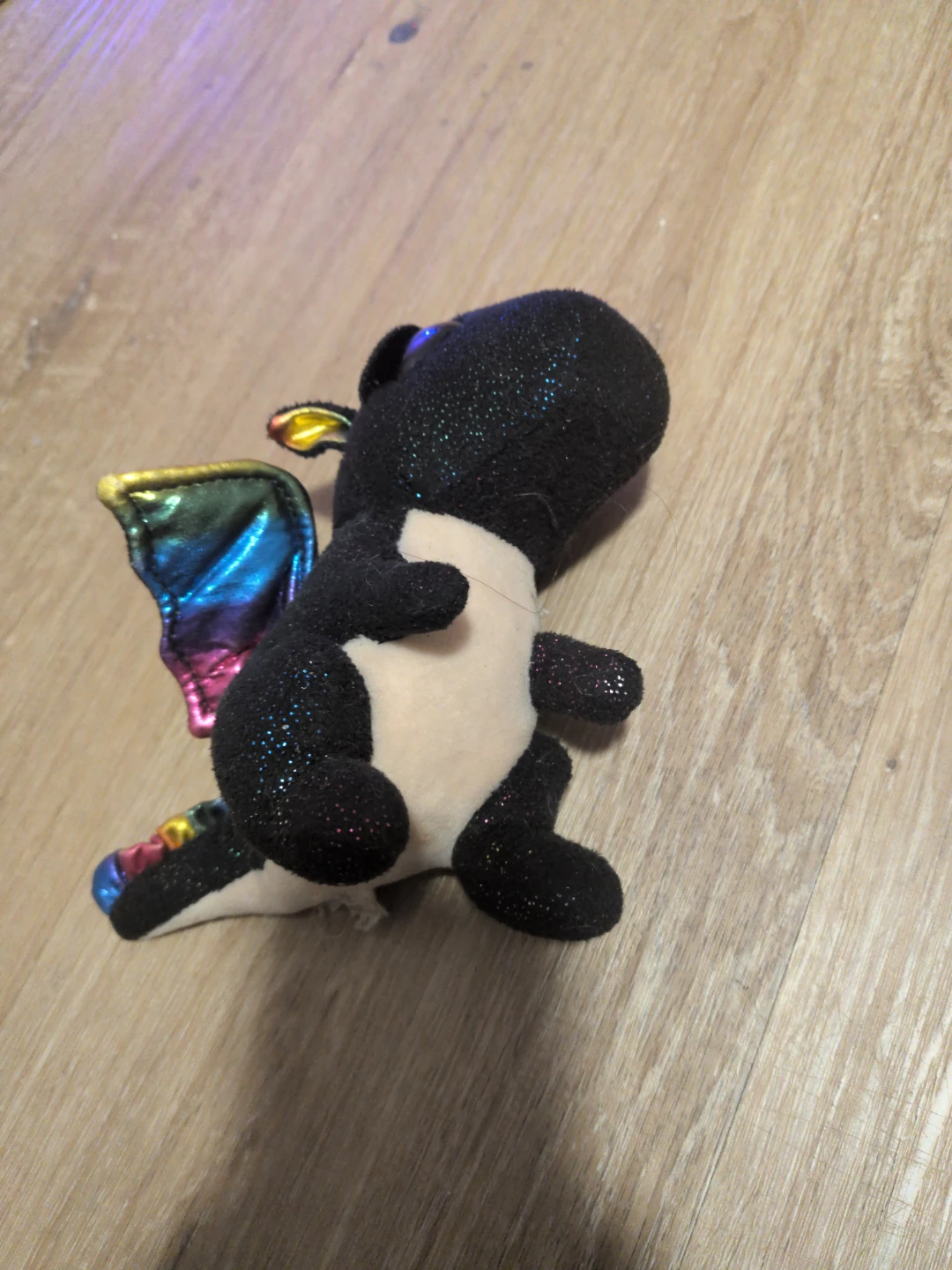 Sparkly Black Dragon Plush