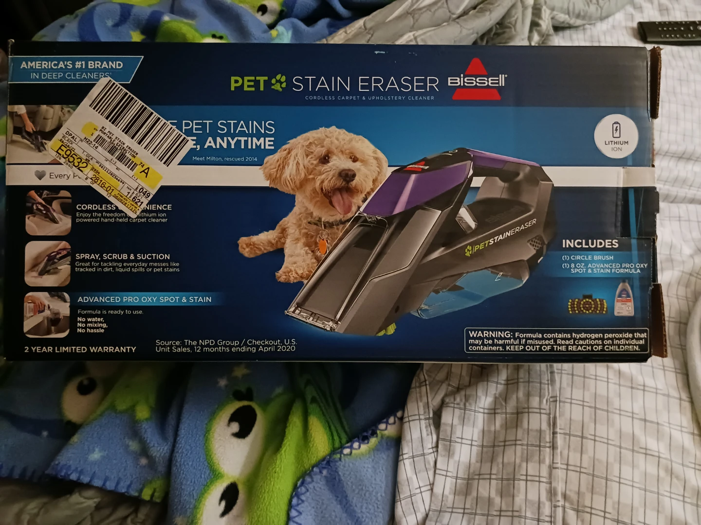 Bissell Pet Stain Eraser Cordless Carpet & Upholstery Cleaner