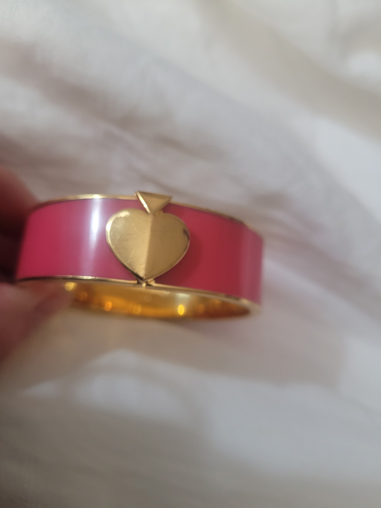 Kate Spade Pink Spade Hinged Bangle Bracelet