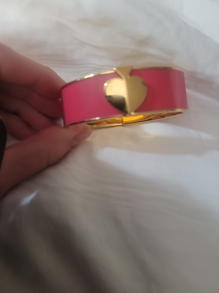 Kate Spade Pink Spade Hinged Bangle Bracelet - photo 4