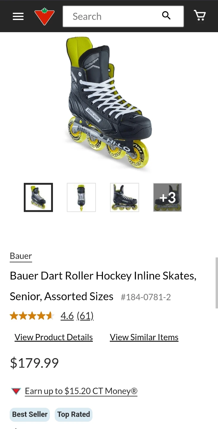 Bauer Dart Roller Hockey Inline Skates