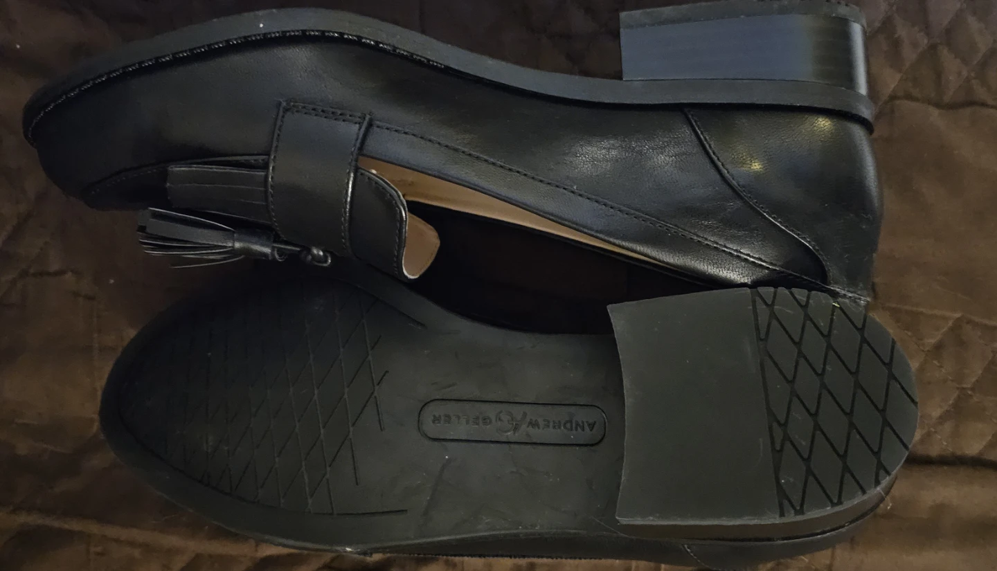 Andrew Geller Black Tassel Loafers Size 7.5 - photo 3