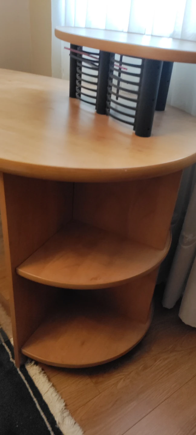 Ergonomic Pod-Shaped Desk with Shelving - photo 3