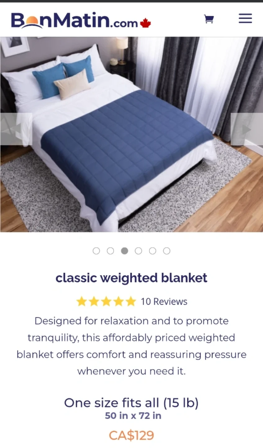 Weighted Blanket - 15lbs