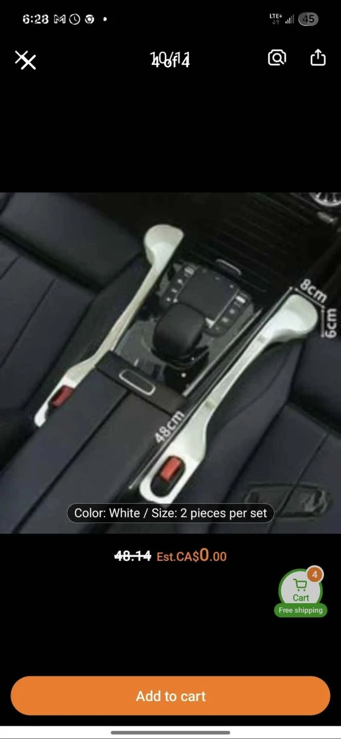 Car Console Organizer Cup Holder Set - Red - photo 2
