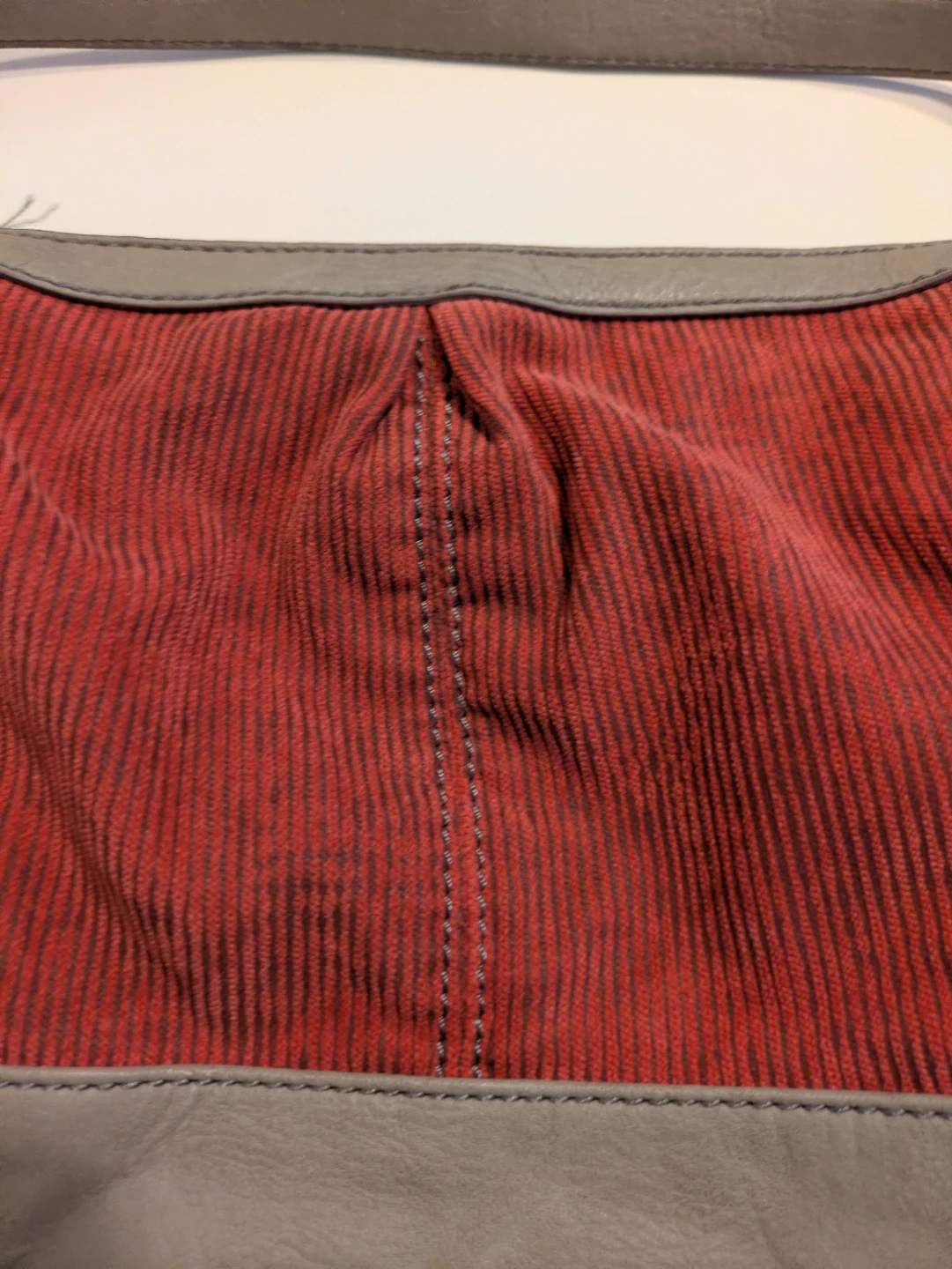 Esprit Corduroy and Faux Leather Shoulder Bag - photo 2