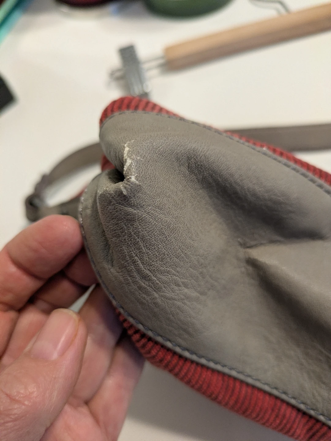 Esprit Corduroy and Faux Leather Shoulder Bag - photo 4