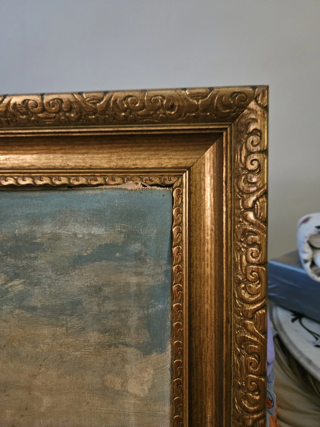 Vintage Oil Painting Grand  "Venice Canal Scene" by C. Fuchs - photo 3