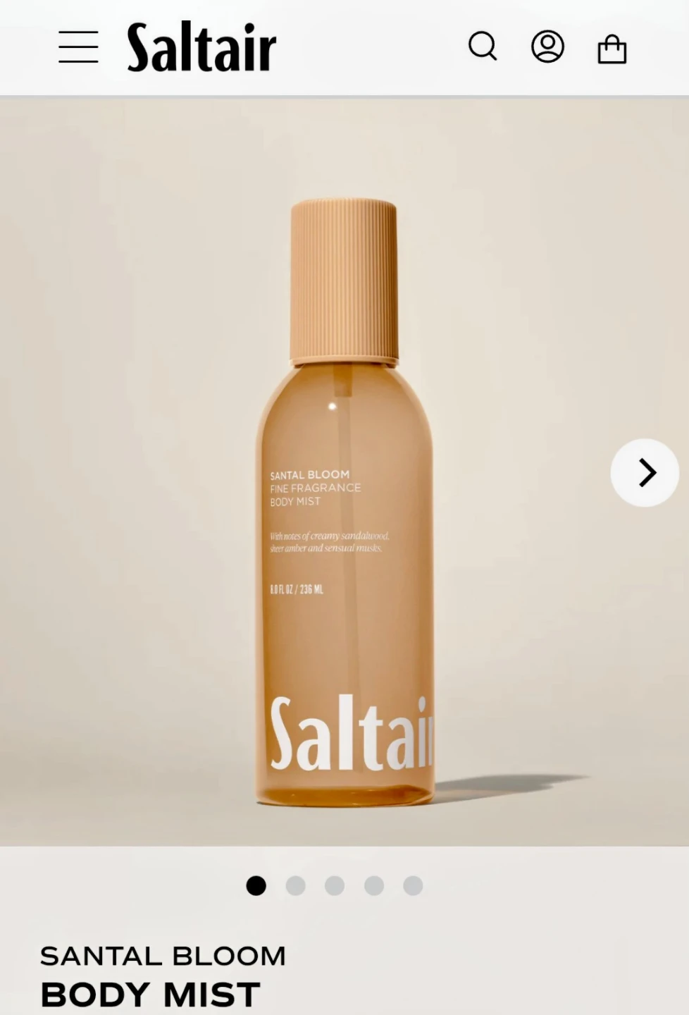 Saltair Santal Bloom Fine Fragrance Body Mist 8.0 FL OZ / 236 ML - photo 4