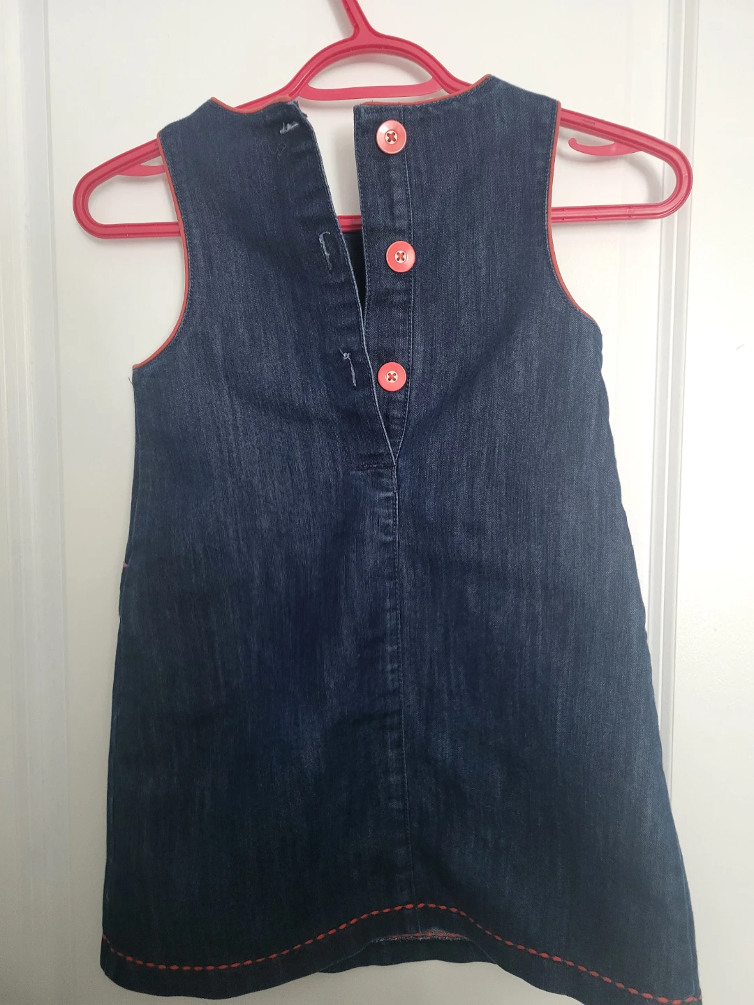 Denim dress girl's size 5-6 years - photo 3