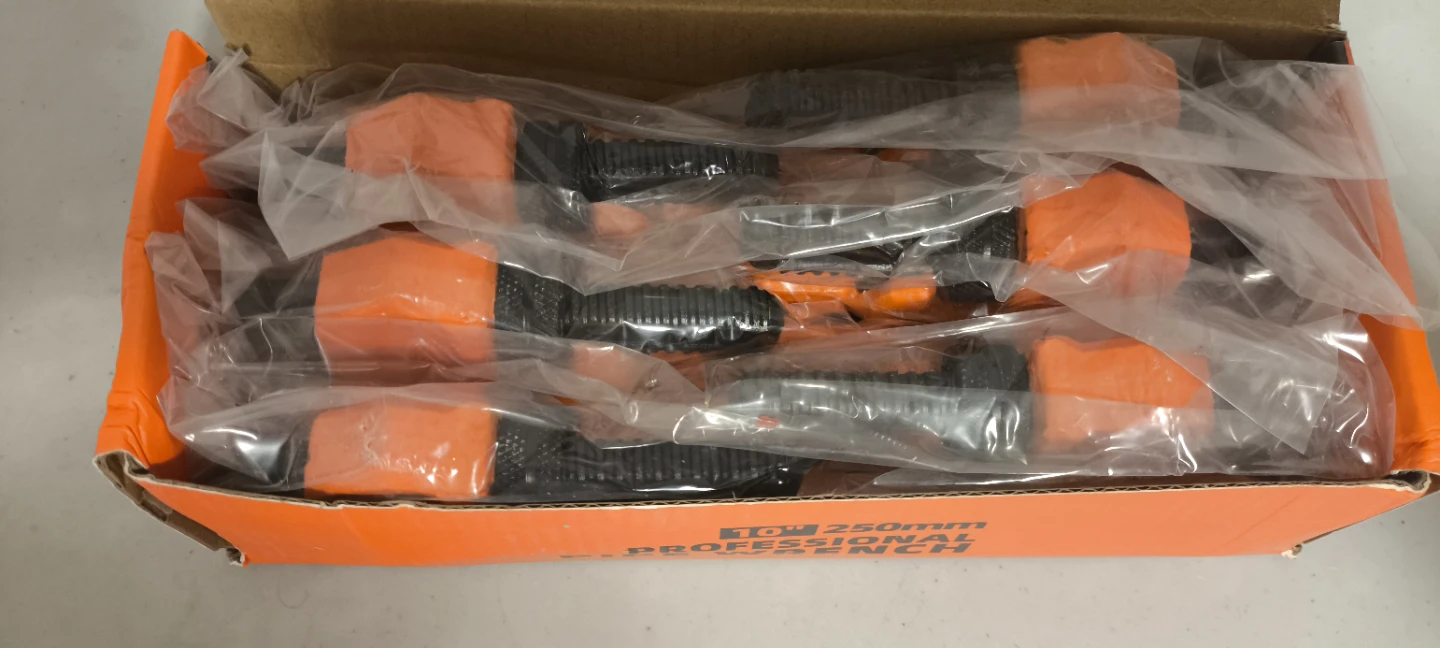 6x 10" Professional Pipe Wrenches - Orange Heavy Duty - photo 2