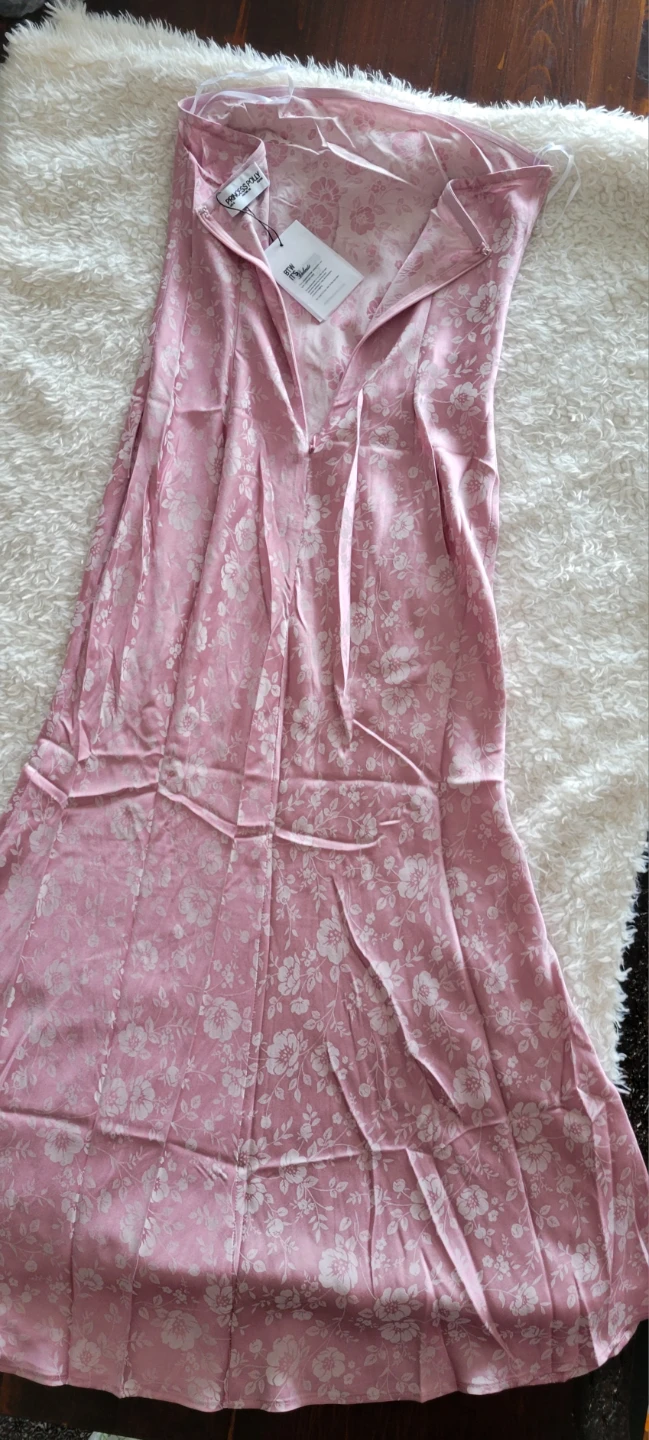 BNWT Princess Polly Pink Floral Strapless Maxi Dress Size 6 - photo 2