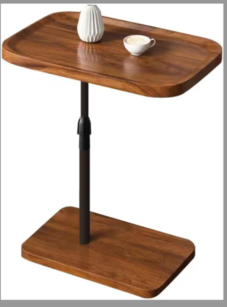 Adjustable Walnut C-Shaped End Table - photo 2