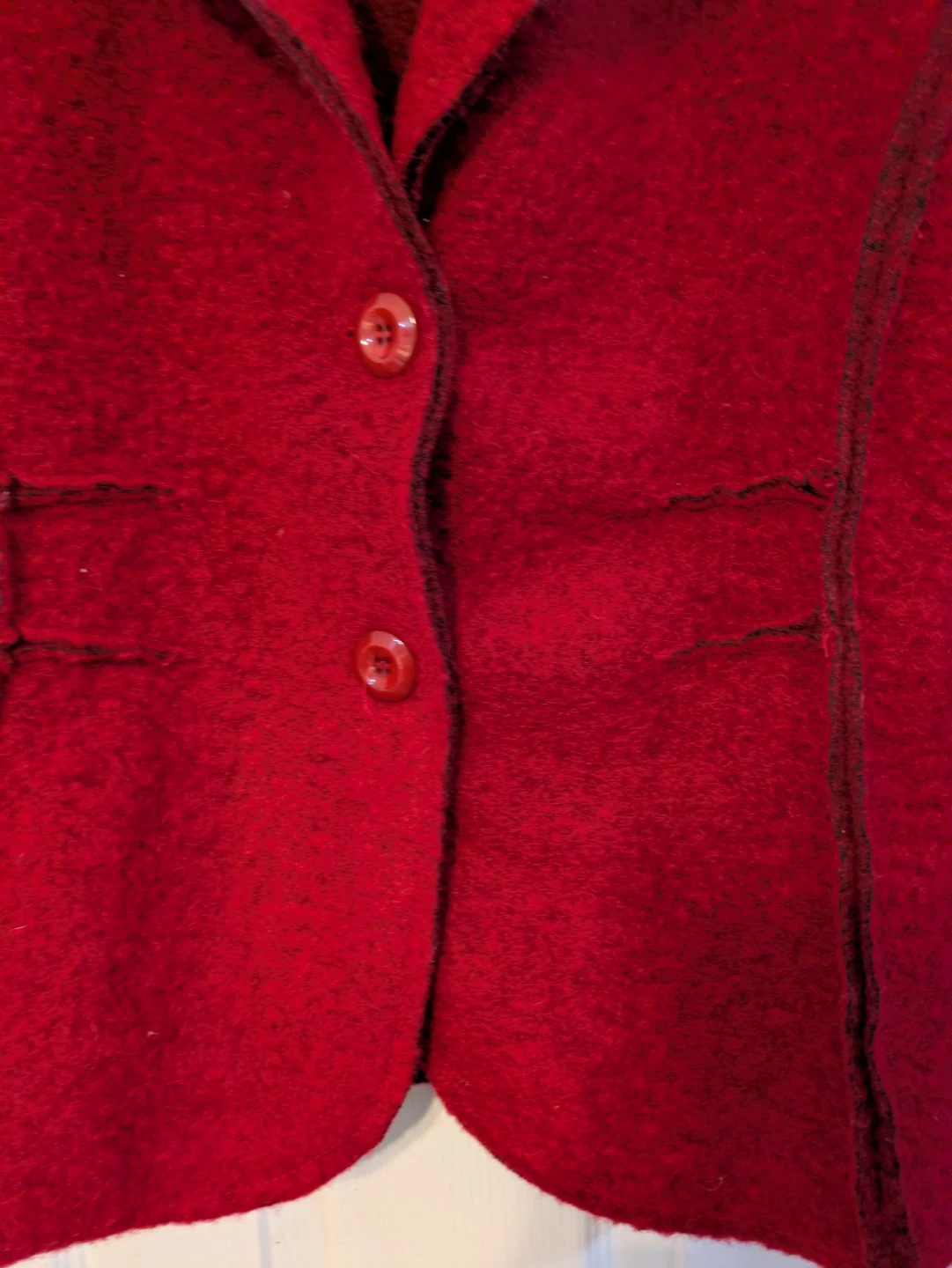 Marisa & Marie Red Wool Blend Blazer Size S - photo 3