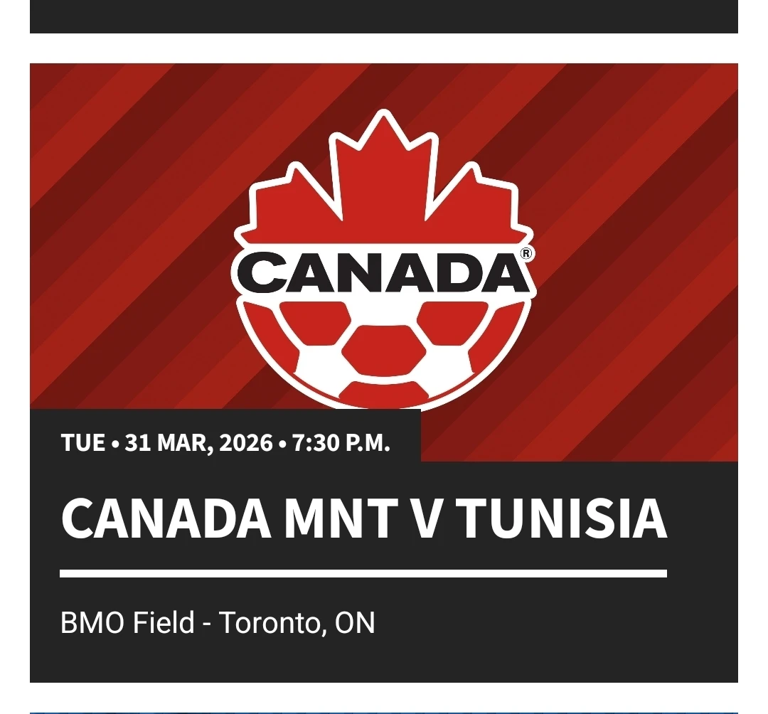Canada MNT vs Tunisia Soccer Tickets - March 31, 2026