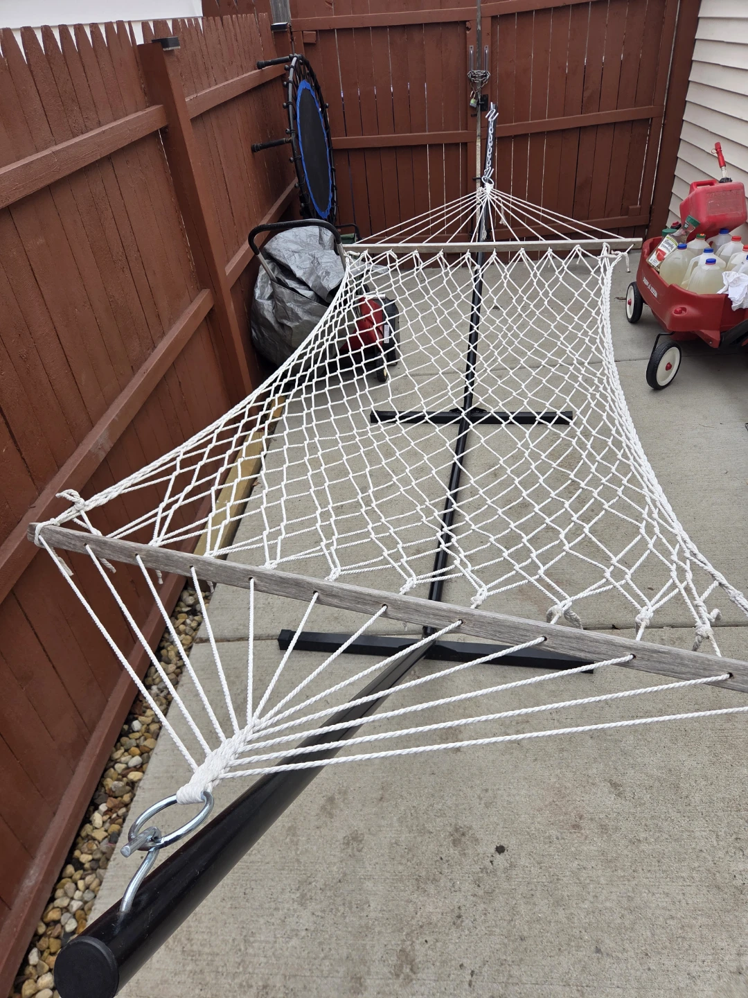 White Rope Hammock with Stand - photo 2