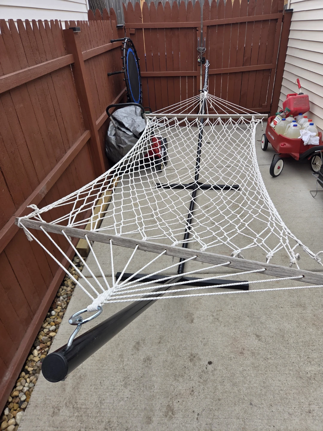 White Rope Hammock with Stand - photo 3