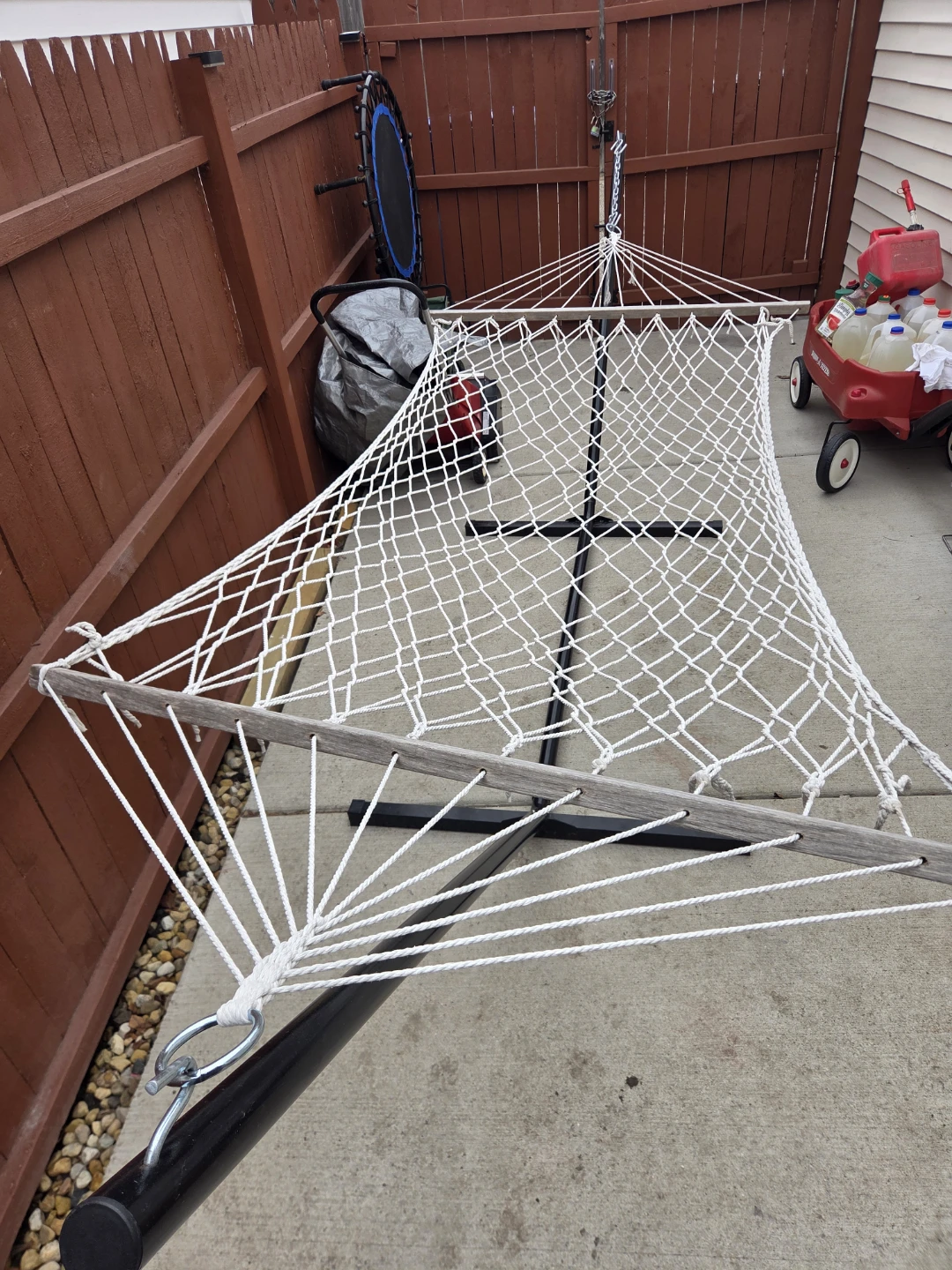 White Rope Hammock with Stand - photo 4