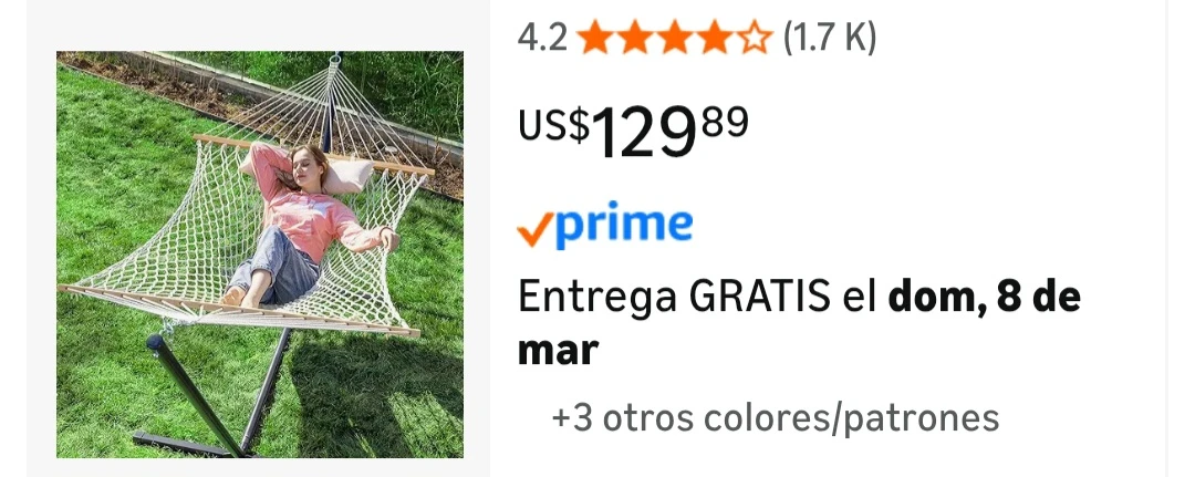 White Rope Hammock with Stand - photo 5
