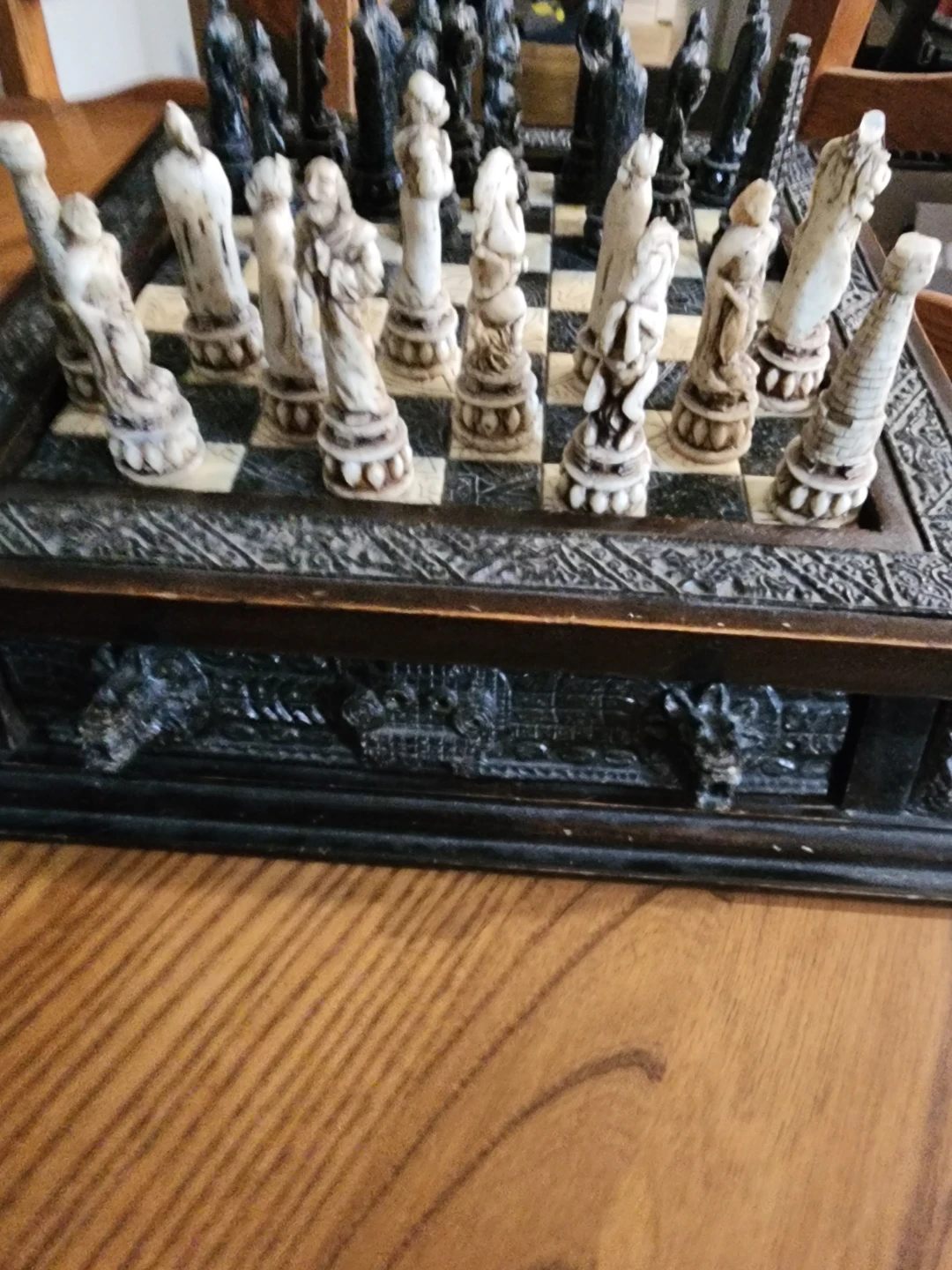 Decorative Chess Set with Intricate Carvings - photo 2