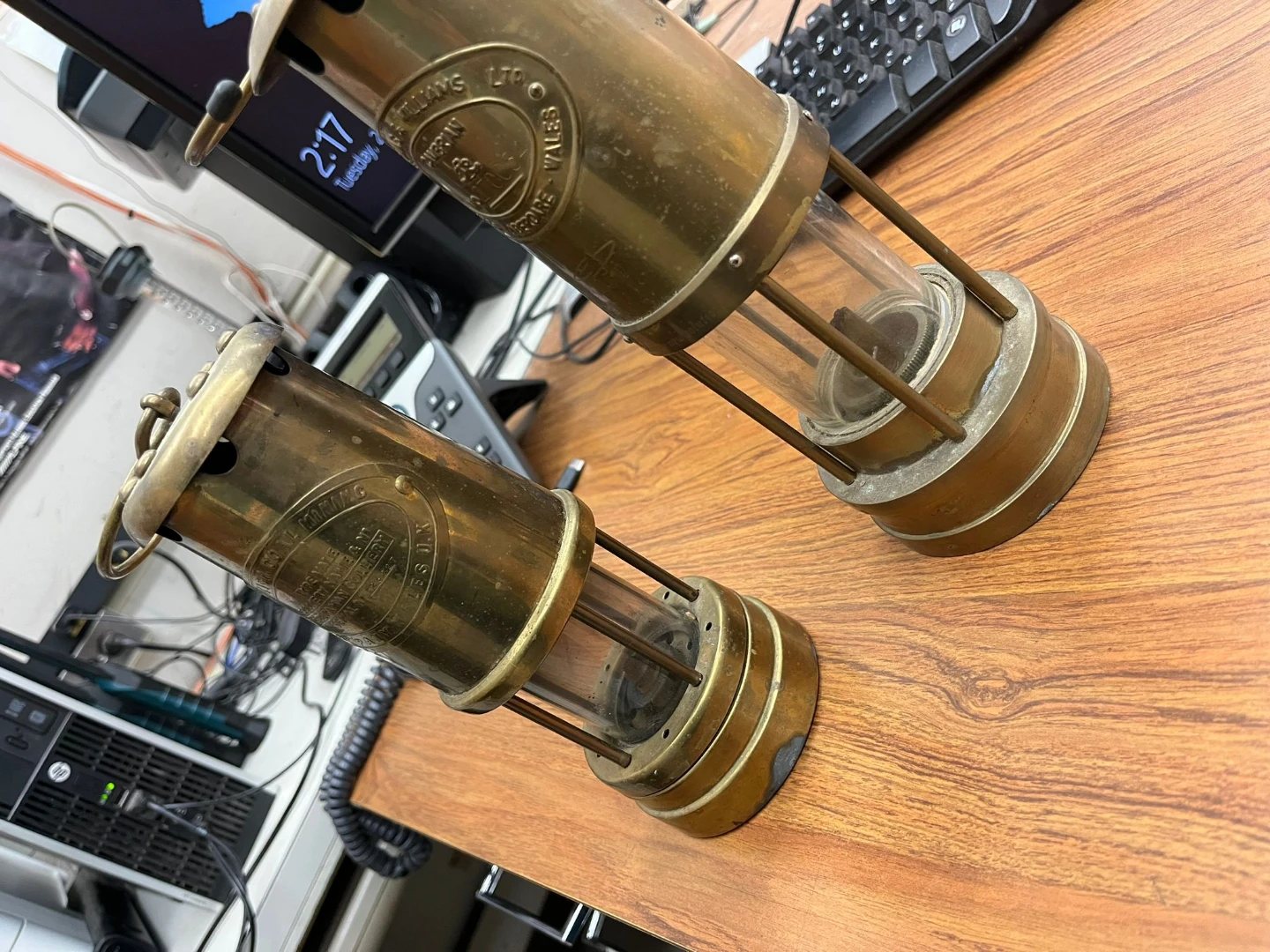 Vintage Brass Miner's Lamps - Aberaman Colliery - photo 4