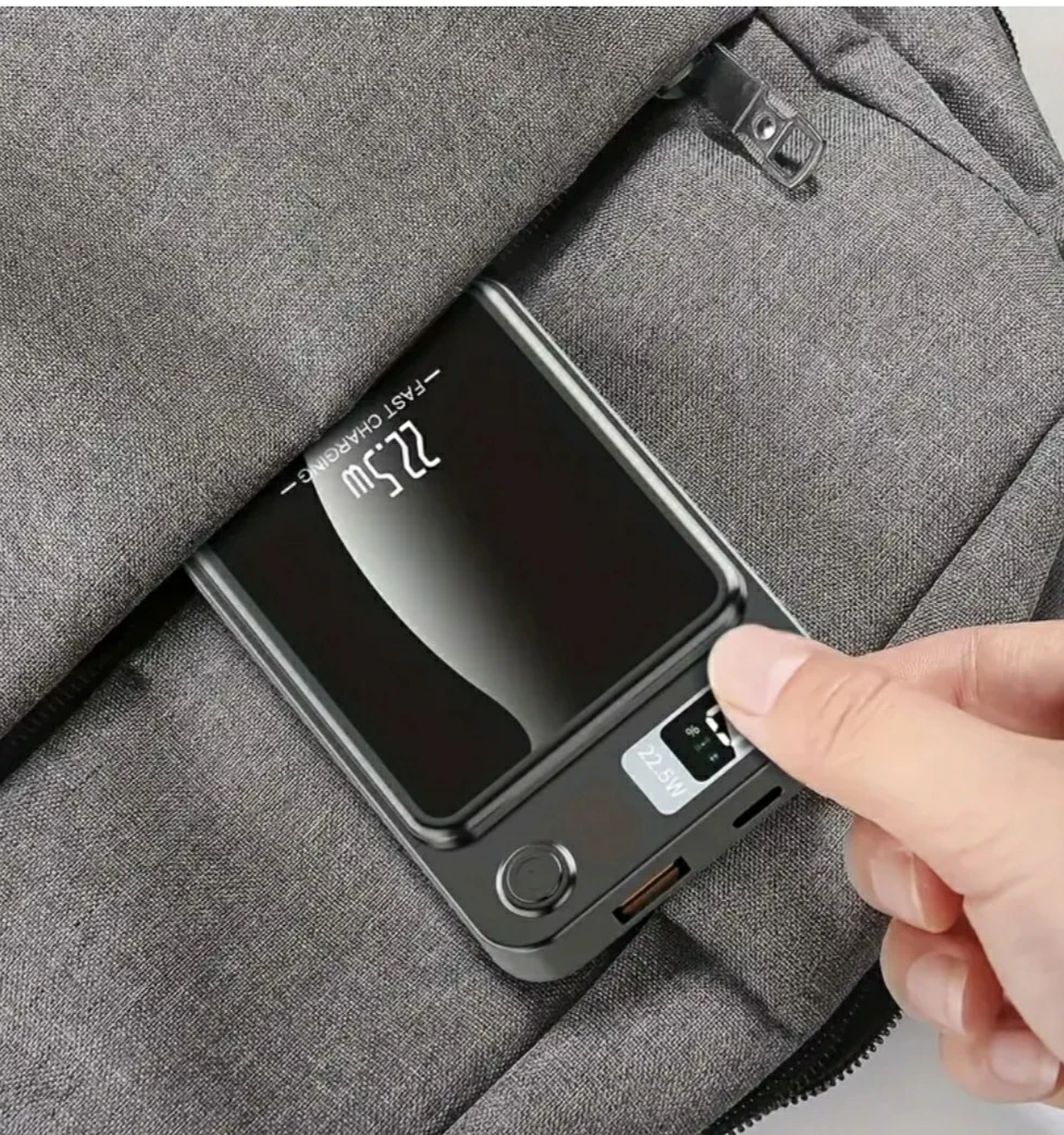sleek power bank, magnetic charge 5000mah