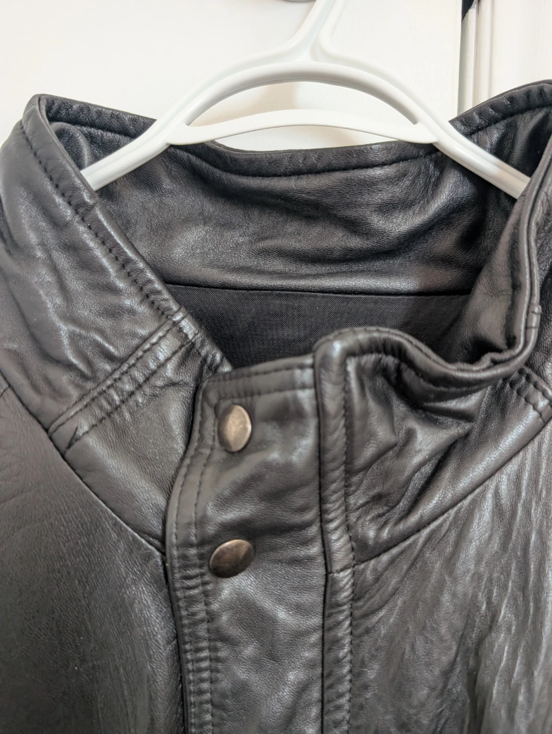 CASINO RAMA XXL Black Leather Bomber Jacket Doldan Fashion - photo 5