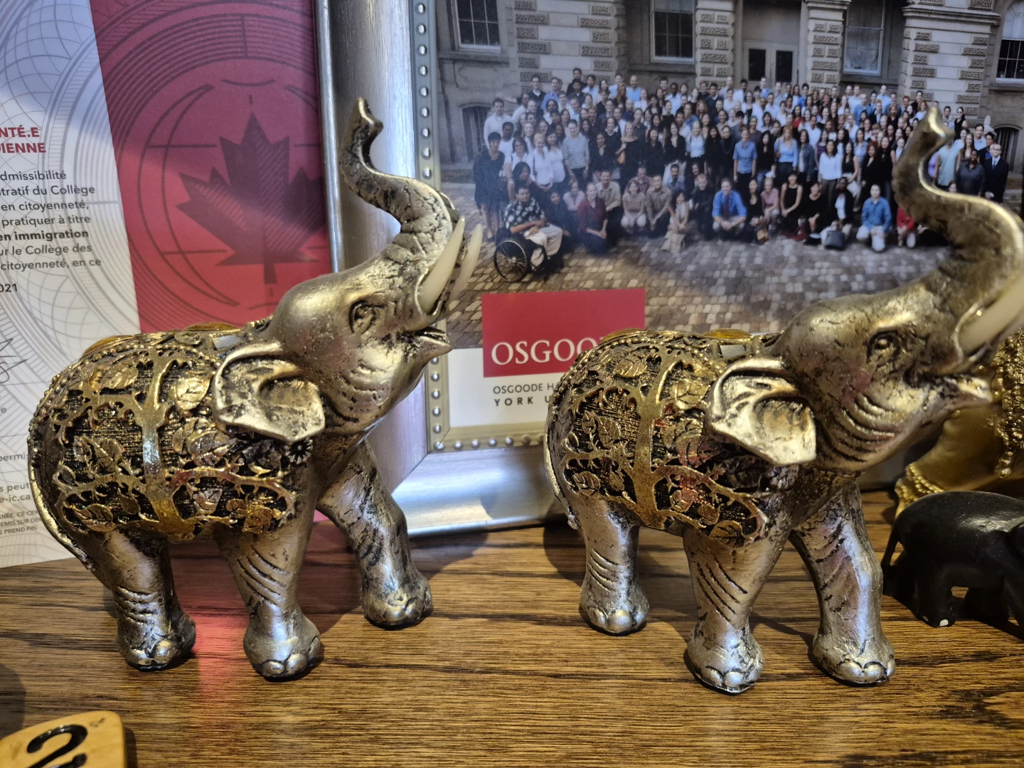 3 Elephants -decorative resin 4-6 inch