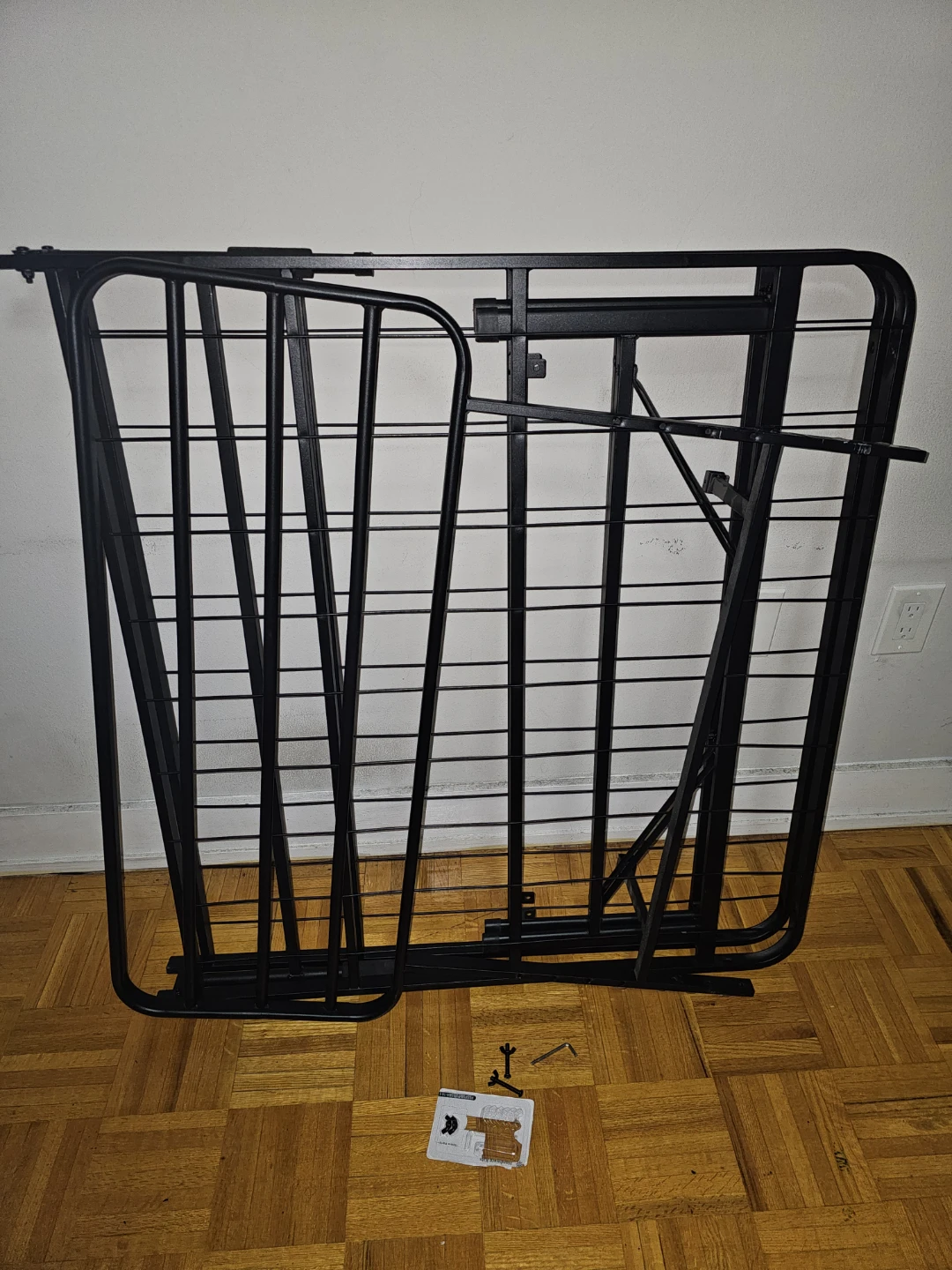 Black Metal Bed Frame with Headboard - Twin. - photo 4