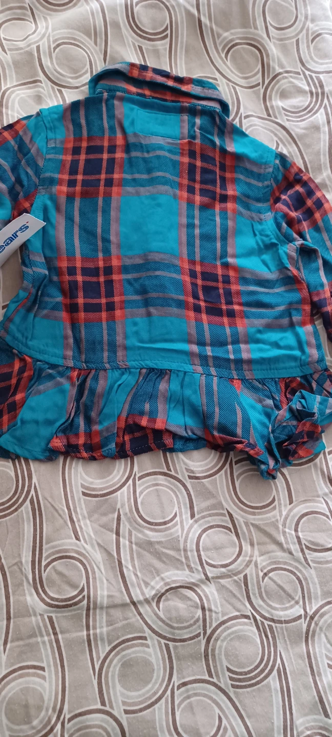 Cherokee Plaid Ruffle Shirt - Size 5M - photo 2