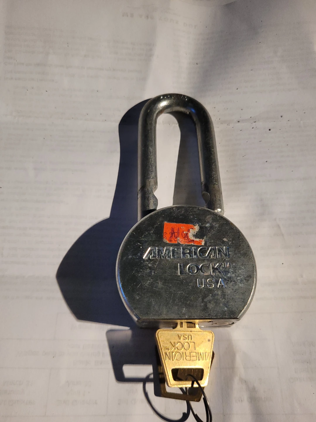 American Lock Padlock with Key
