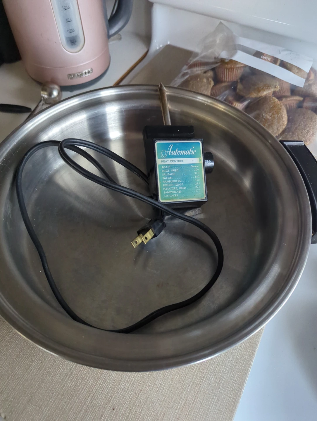 Lifetime Stainless Steel Electric Skillet 900W