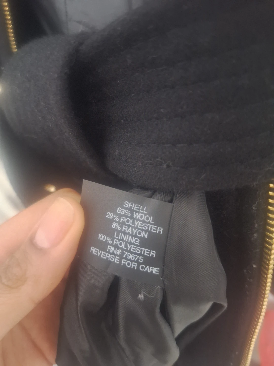 Michael Kors Black Wool Blend Trench Coat - Size S - photo 3