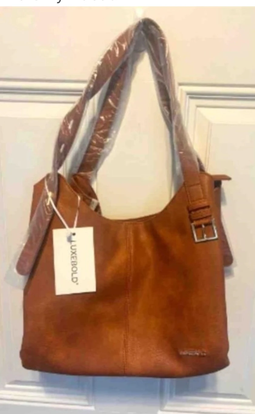 LUXE BOLD Vegan Leather Shoulder Bag