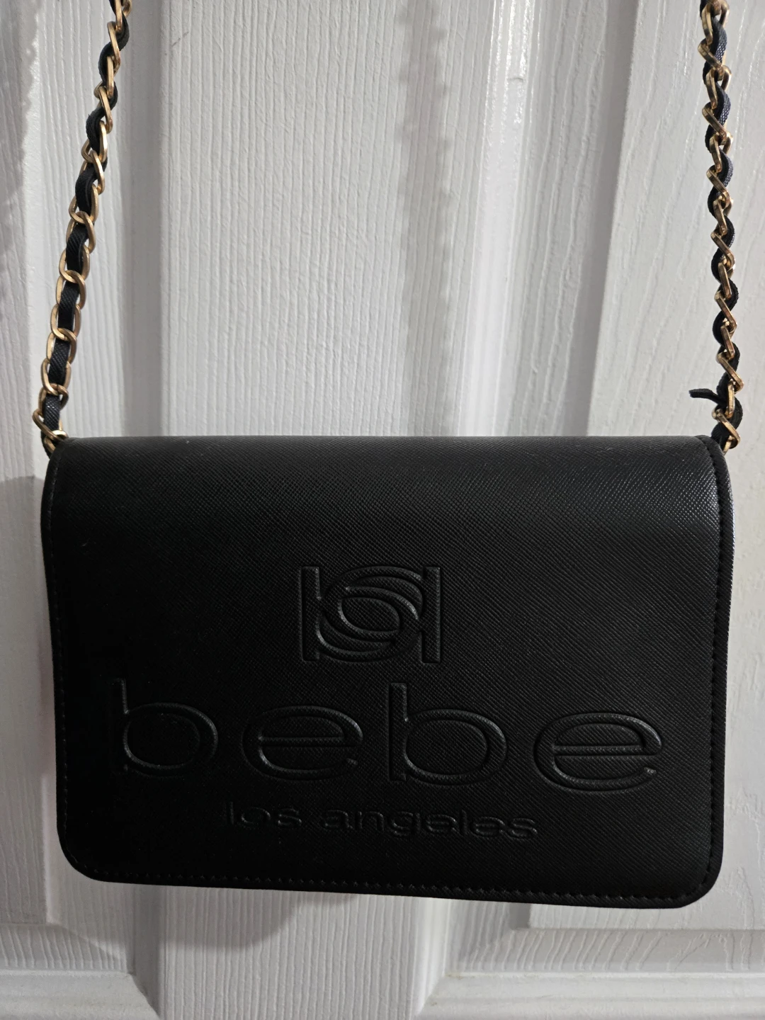 Bebe "Bebe Los Angeles" Black Chain Shoulder Bag