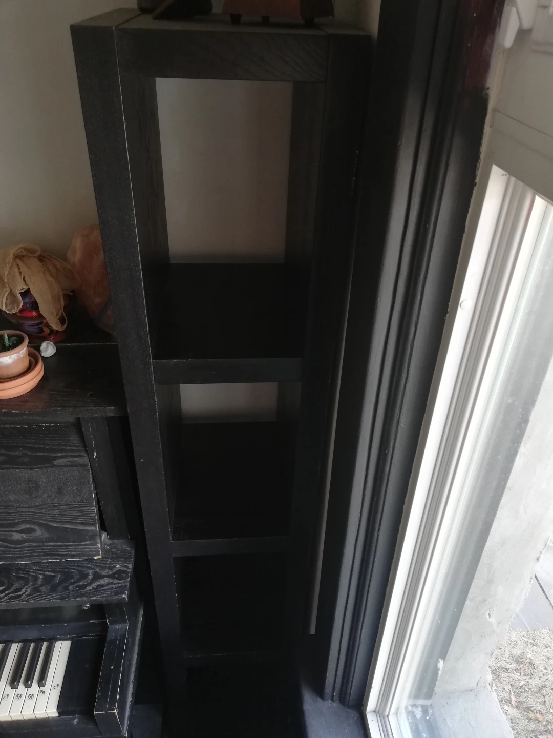 Ikea Black Wooden Bookshelf