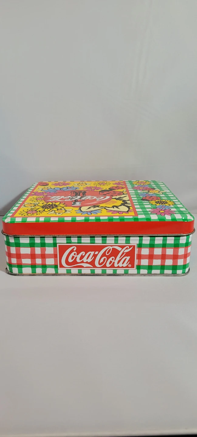 Coca-Cola Retro Tin Box with Flowers and Ladybugs - photo 4