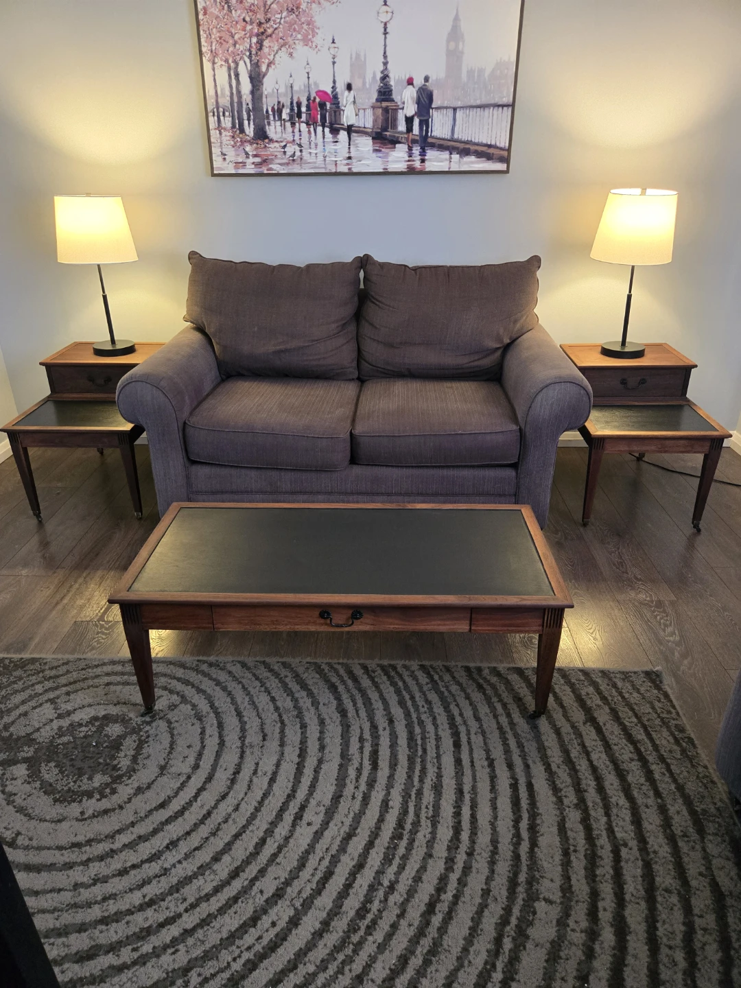 Vintage Wood Coffee Table with Drawer