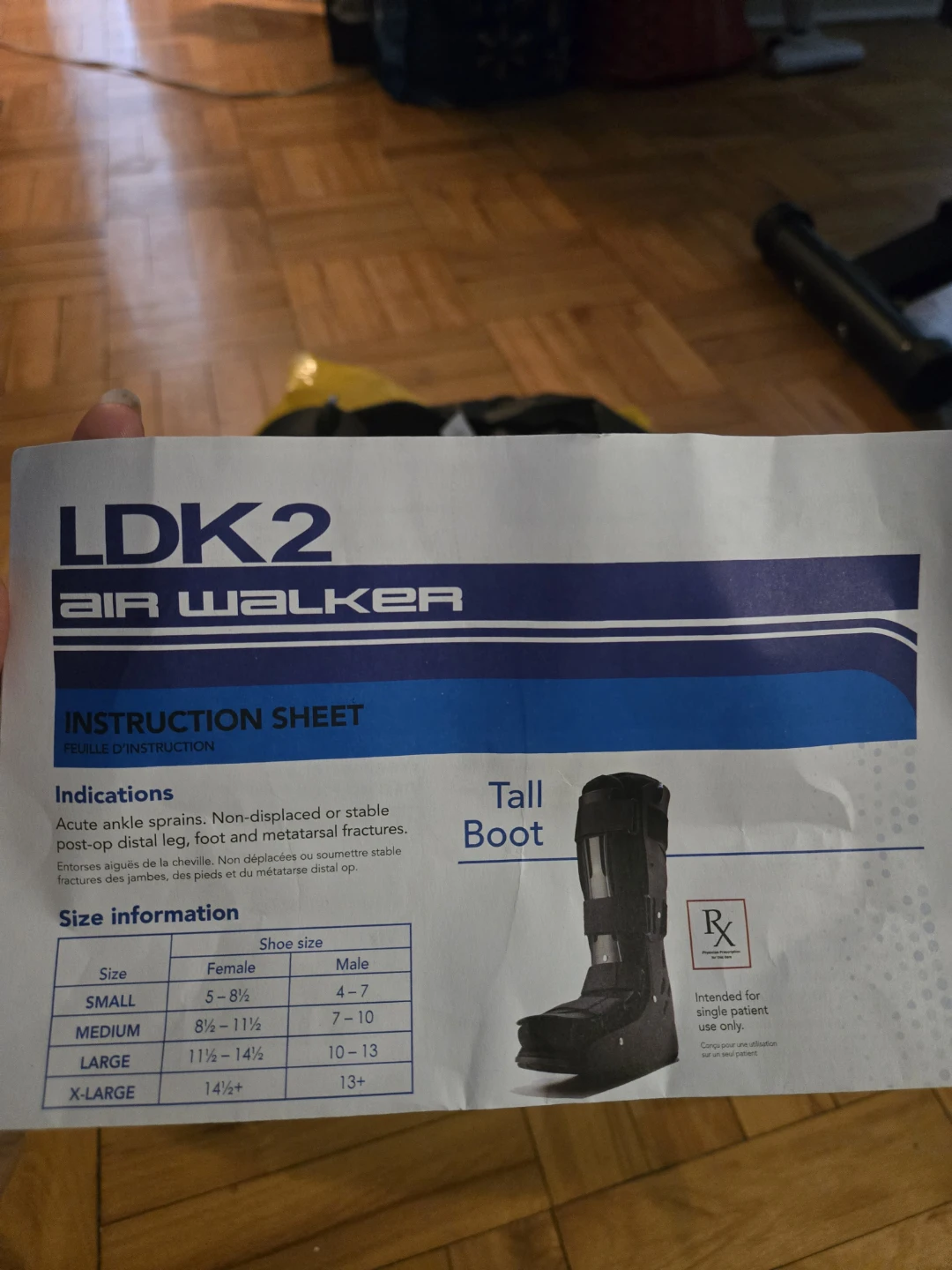 LDK2 Air Walker Tall Boot Brace