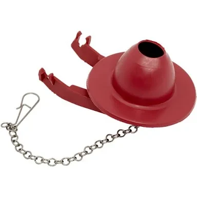 Red Toilet Flapper with Chain