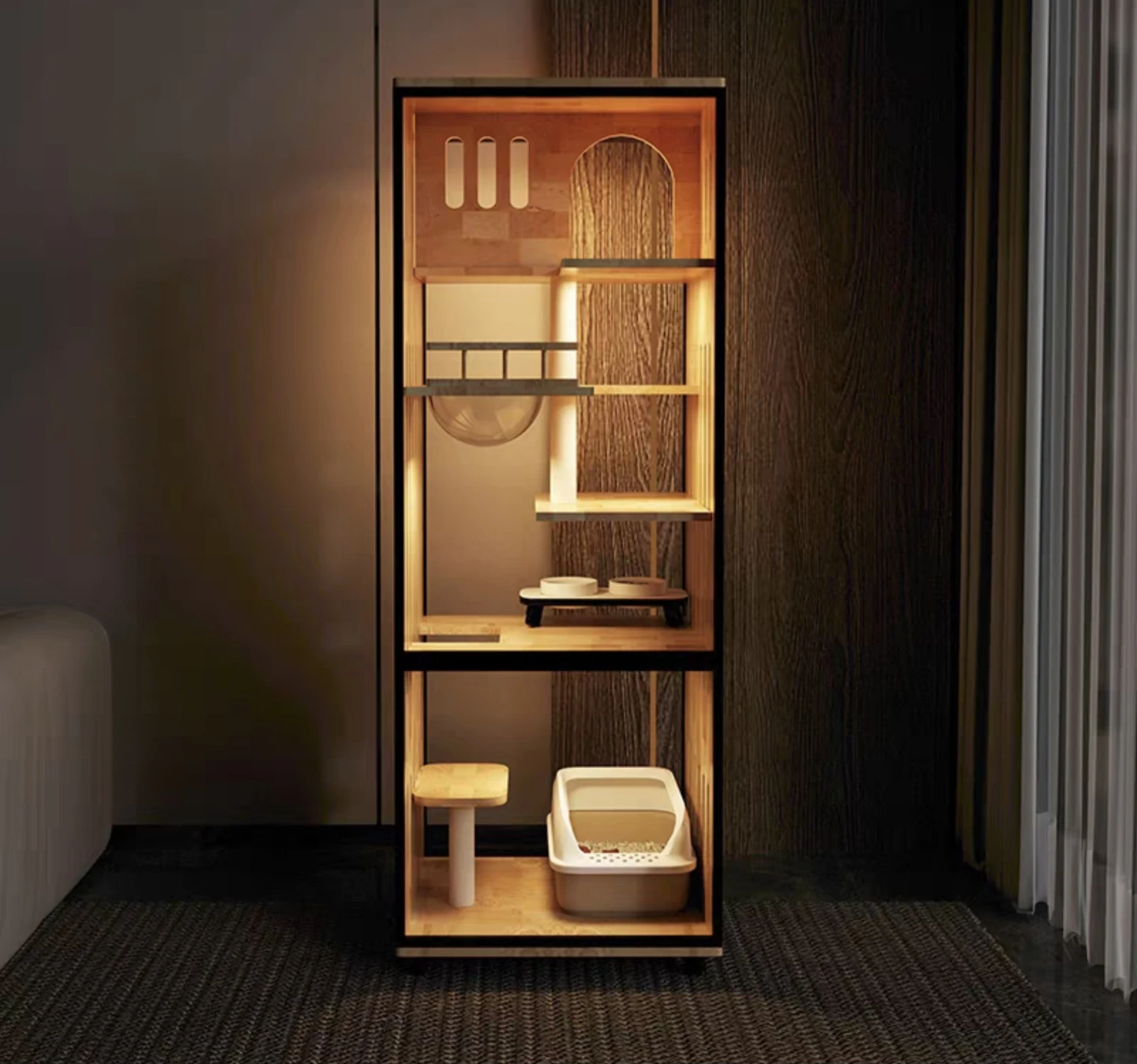 Cat Tree Condo with Litter Box Enclosure - photo 2