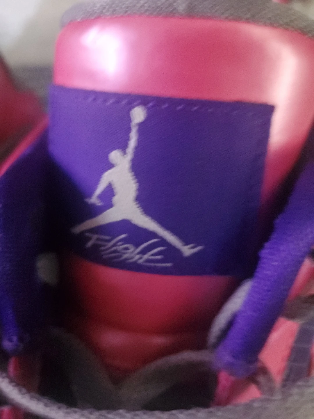 Air Jordan 4 "Flight" Pink/Purple Sneakers - photo 2