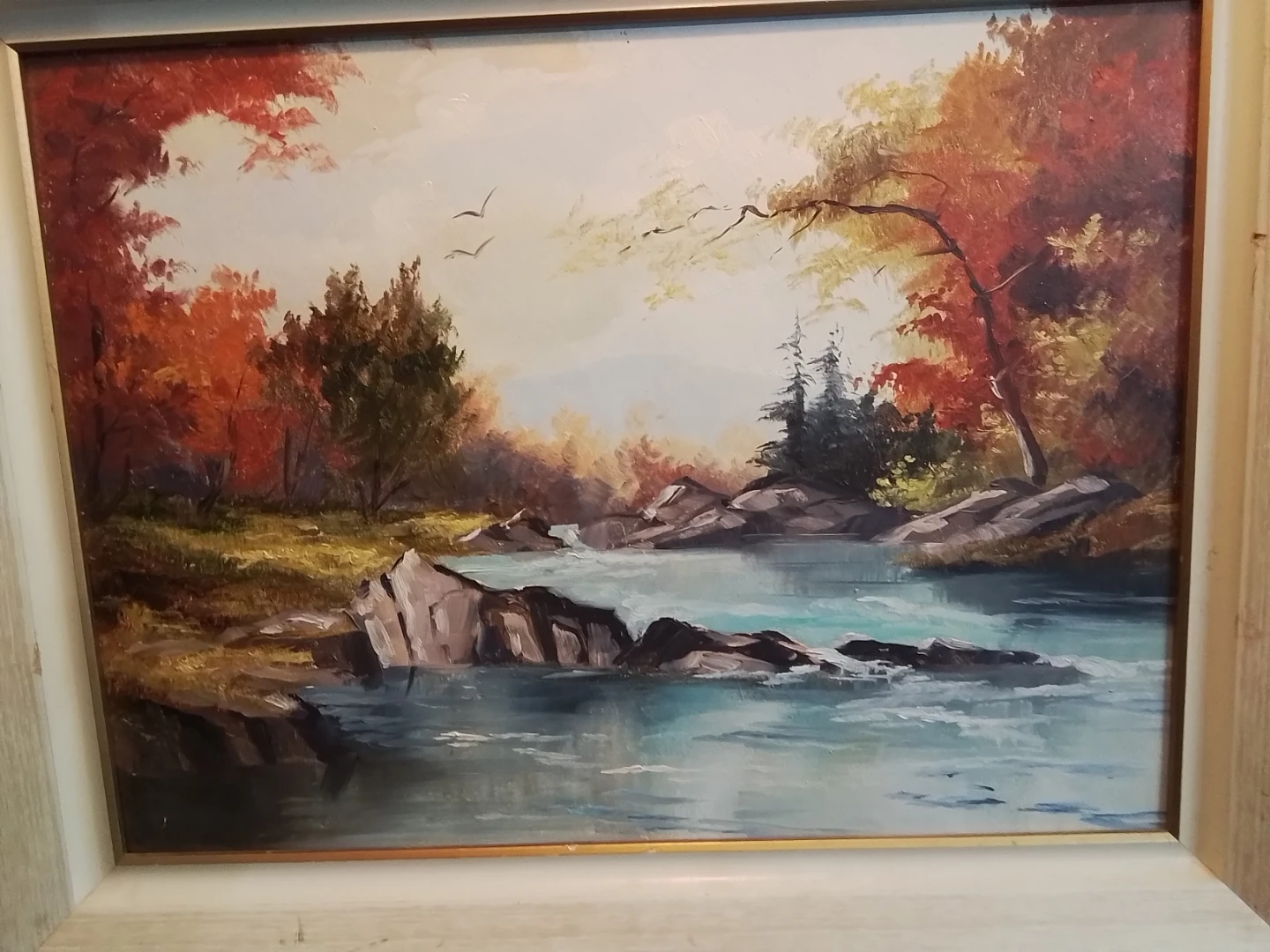Framed Oil Painting 19x15" Landscape - photo 2