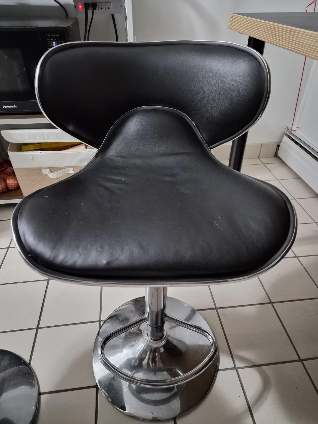 Set of 2 Black Adjustable Bar Stools with Backrests - photo 3