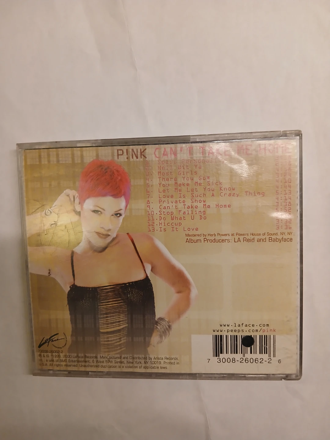 P!nk Can't Take Me Home CD Album - photo 2