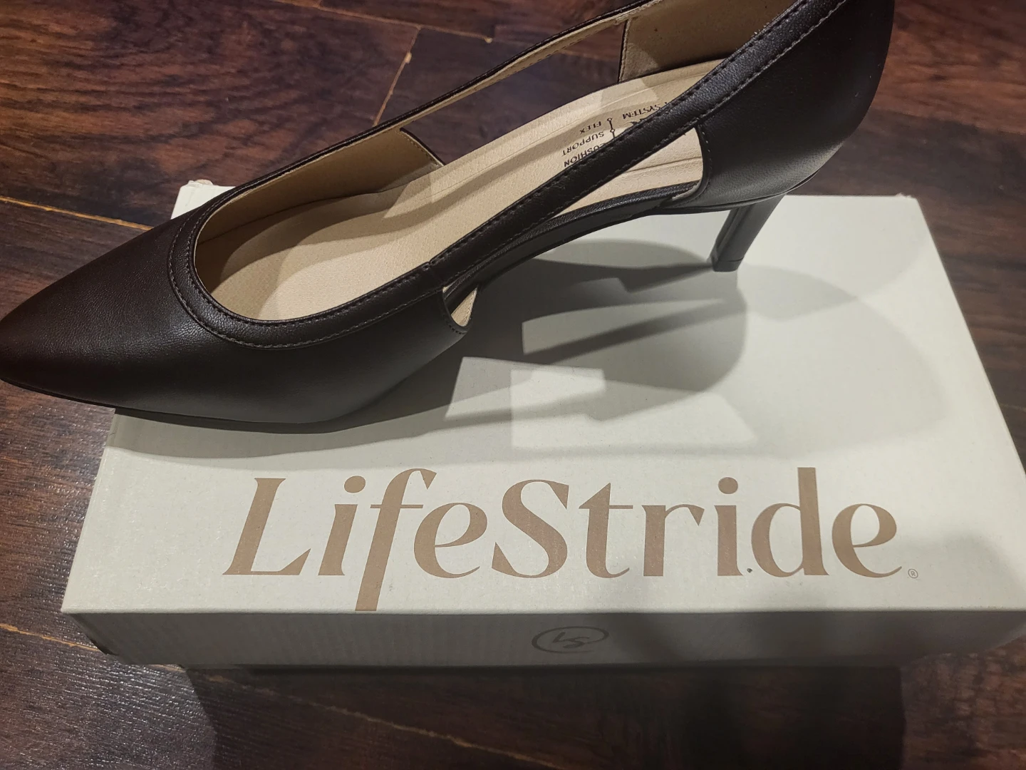 LifeStride Women's Alma Heels - Dark Brown Faux Leather