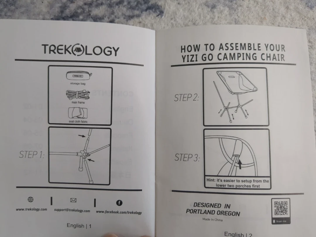 2x Trekology Yizi Go Portable Chairs - Well Used / Indoor Only - photo 4